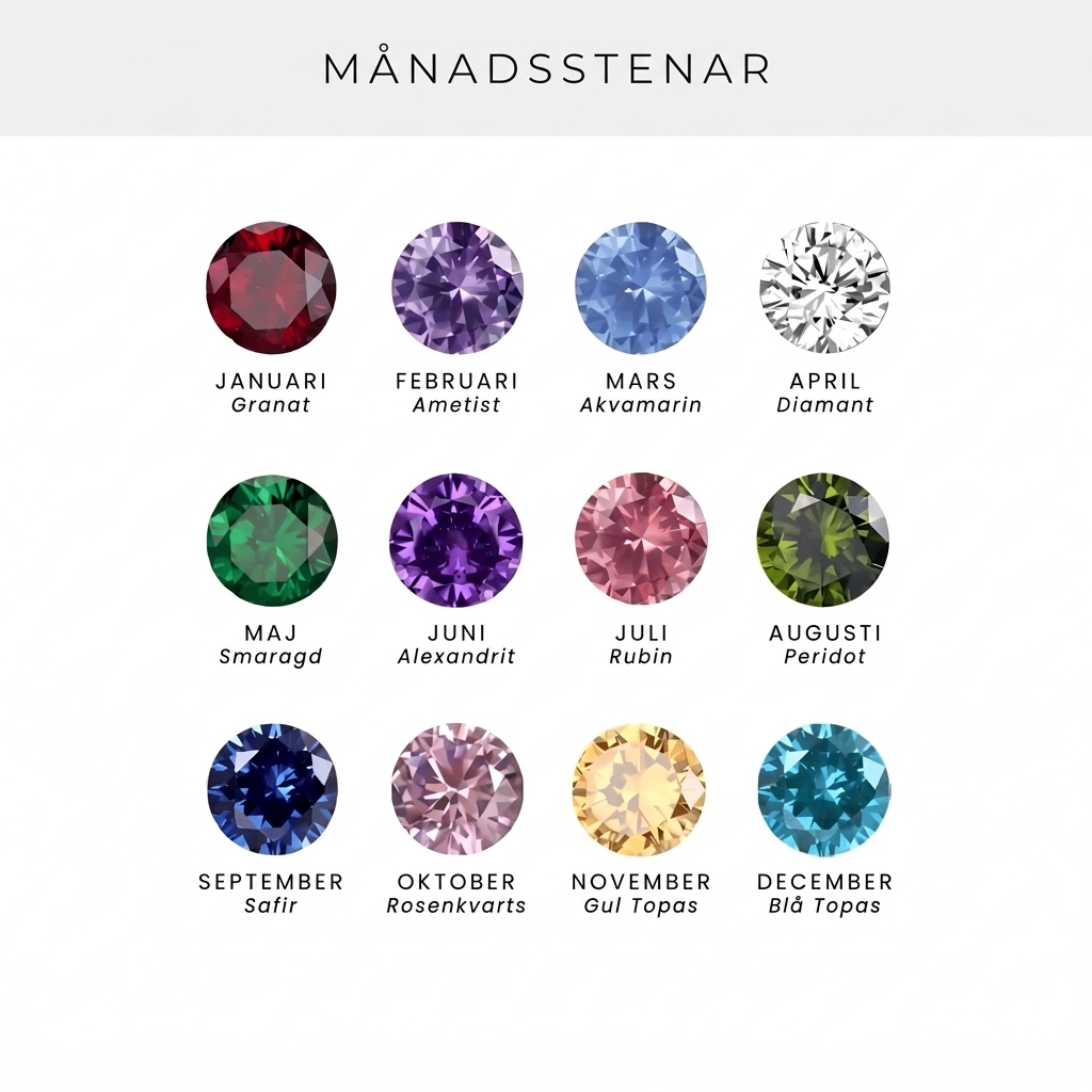 Personlig Ring Med Födelsestenar